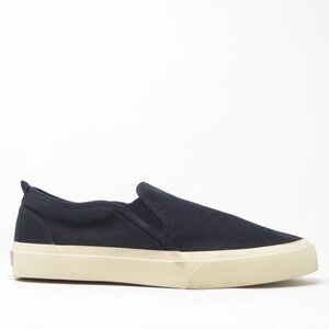 Everlane Womens The Forever Slip-On Sneakers Black Organic Cotton Canvas 10.5